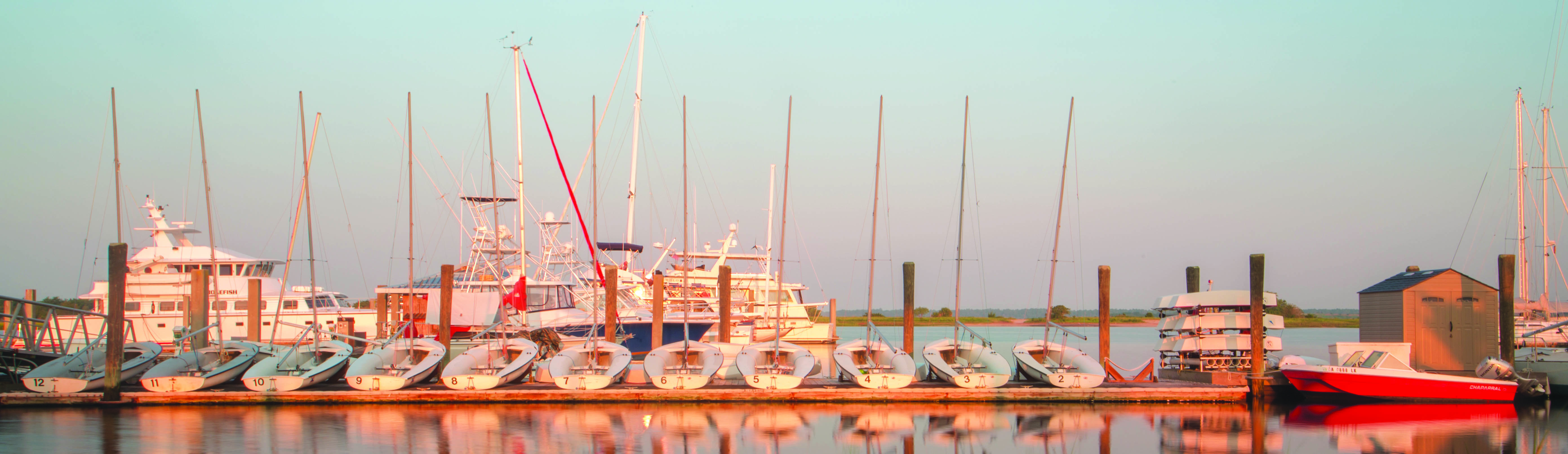 Boats at marina