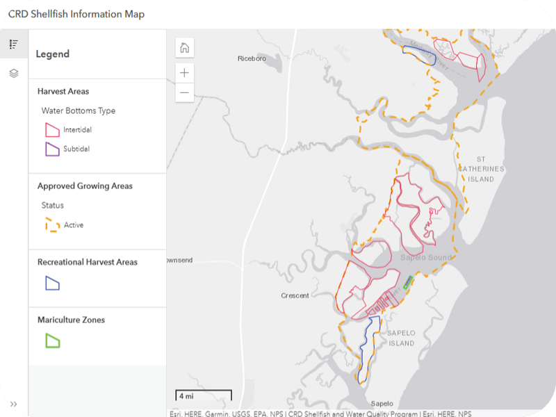 Shellfish Information Map