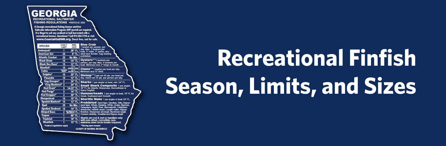 Recreational Finfish Season, Limits, and Sizes Header Image