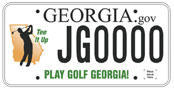Georgia Junior Golf Foundation License Plate