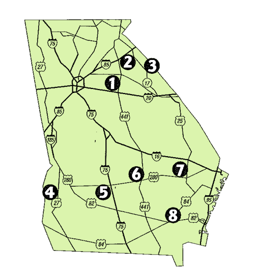 Georgia State Parks Junior Tour Map