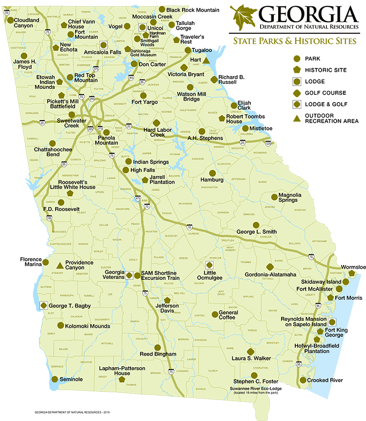 map of georgia state parks open for hurricane florence evacuees 