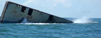 Barge sinking